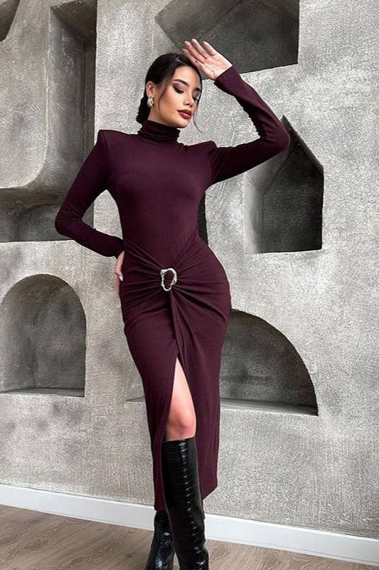 High Neck Bodycon Work Dress Main image