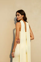 Satin Backless Strapless Print Vacation Dress