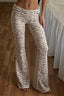 Animal Stripe Low Rise Flared Pants