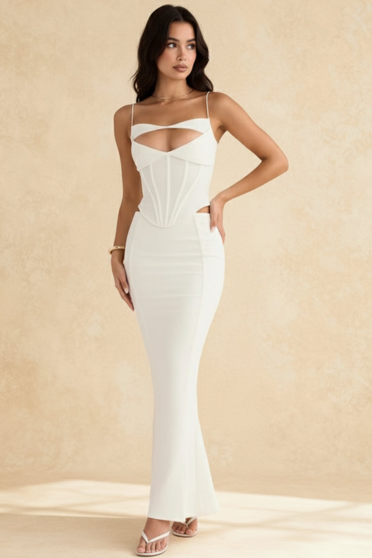 Paloma Ivory Stylish Corset Maxi Dress Secondary image