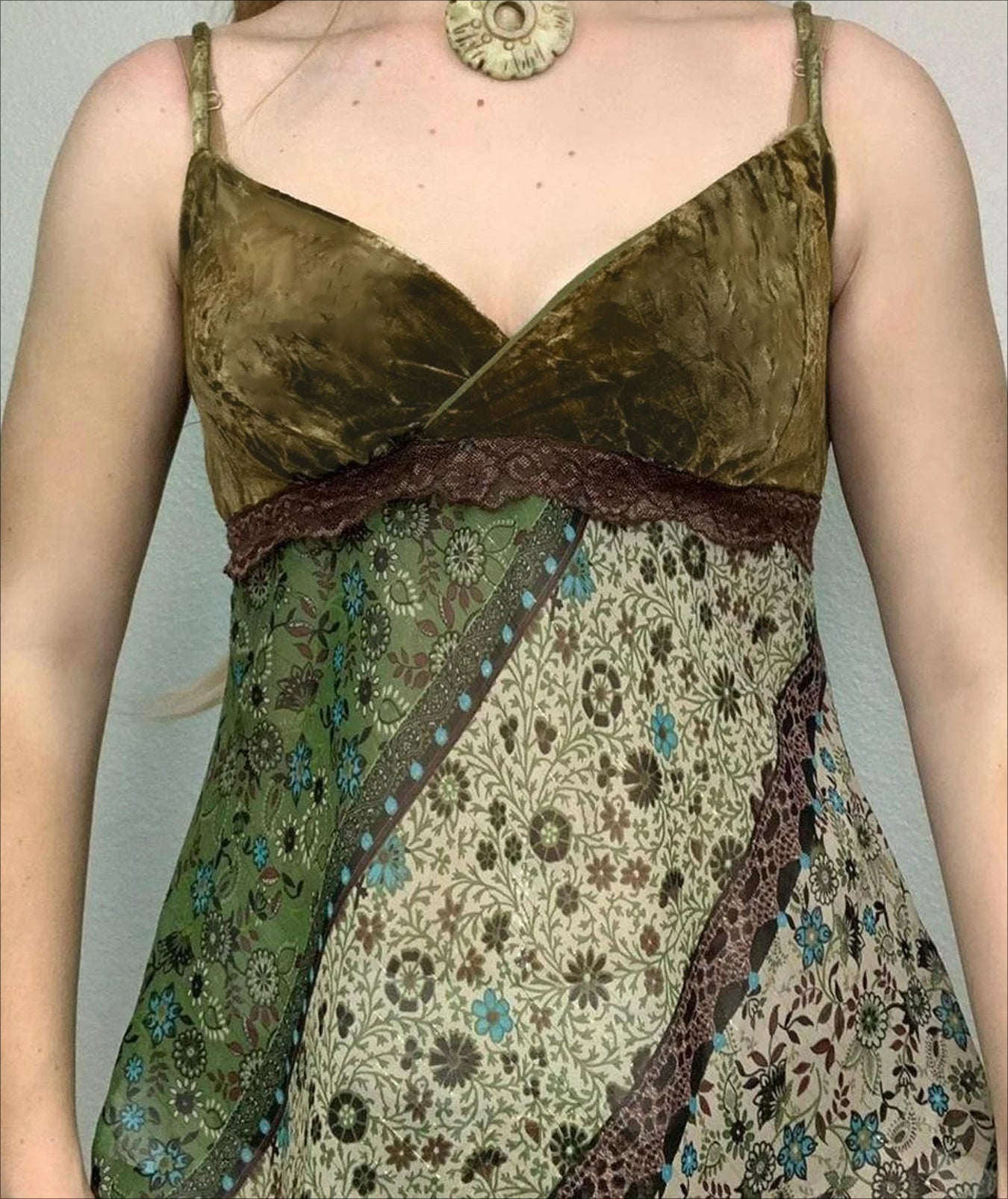IAMSURE Vintage Patchwork Floral Cami Top Secondary image