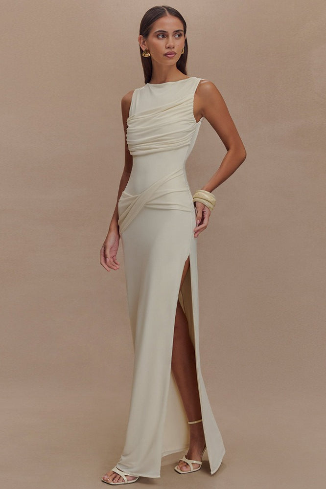 Elegant Sleeveless Backless Slim Slit Long Formal Dress Secondary image