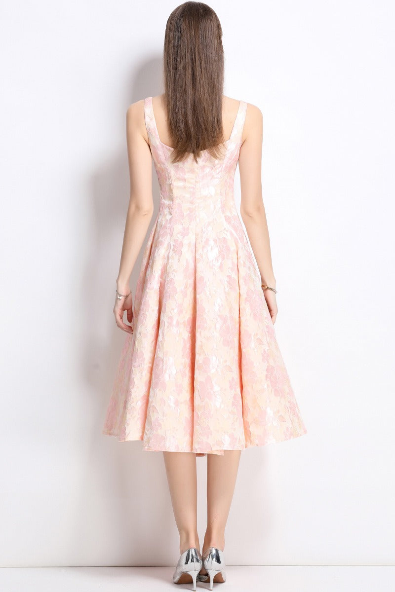 Jacquard Strapless Slip Formal Dress Secondary image
