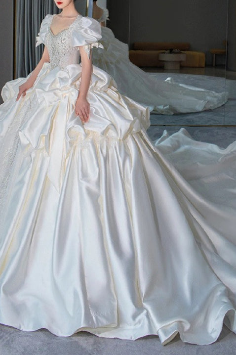Empire Waist Beaded Wedding Dress Secondary image