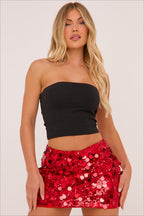 Iridescent Sequin A-Line Bodycon Skirt
