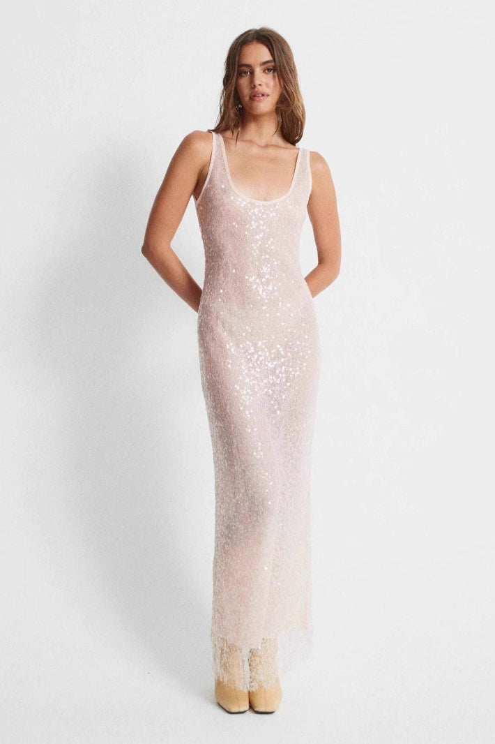 Sleeveless Rhinestone  Vintage Suspender Sequin Dress Main image