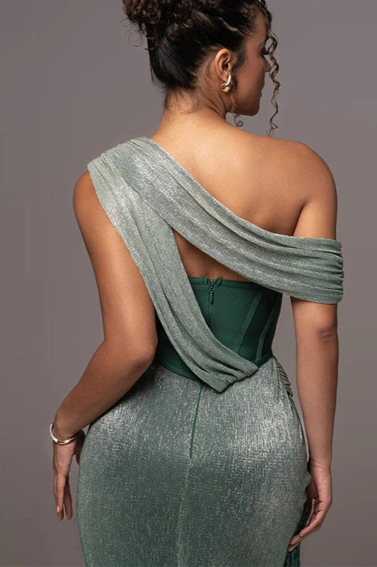 Strapless Backless Mesh Ribbon Bodycon Formal Dress Secondary image