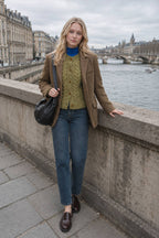 Wool Blend Single Breasted Blazer