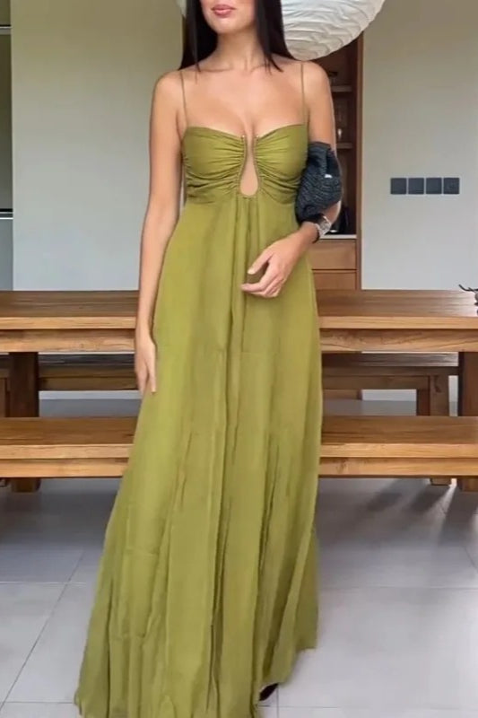 Hollow Out Spaghetti Maxi Dress Secondary image