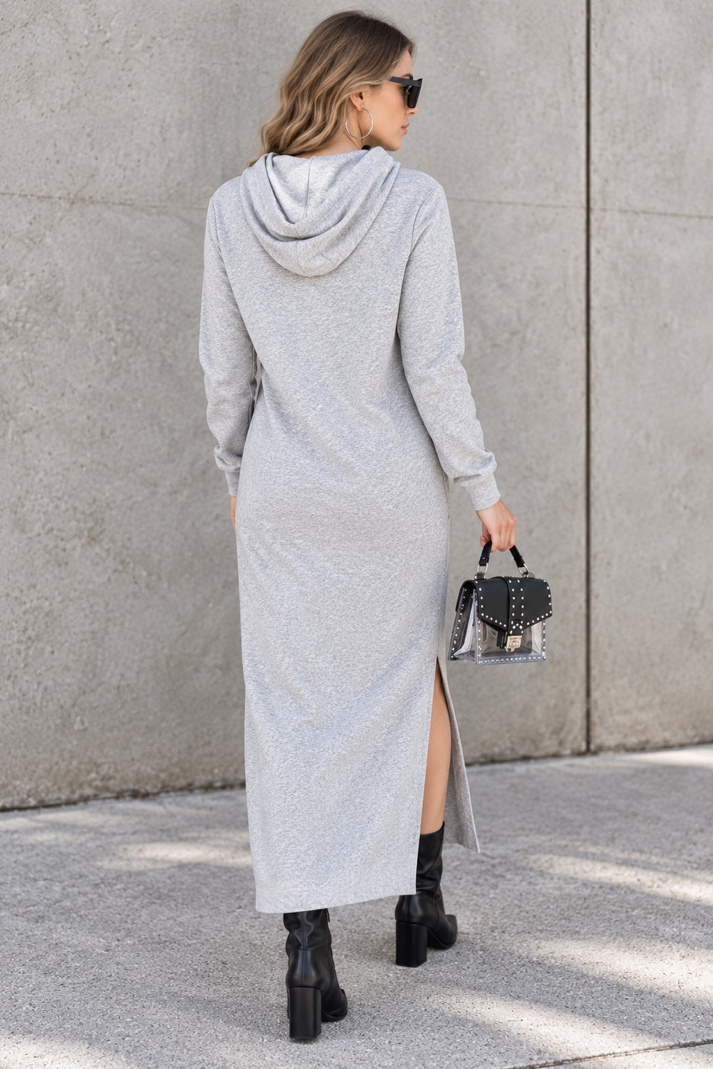Slit Hem Hoodie Dress Main image