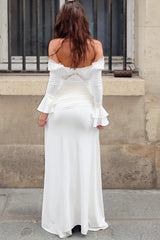 Bell Sleeve Lace Trim Birthday Dress