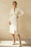 Solid Color Buttoned Work Dress