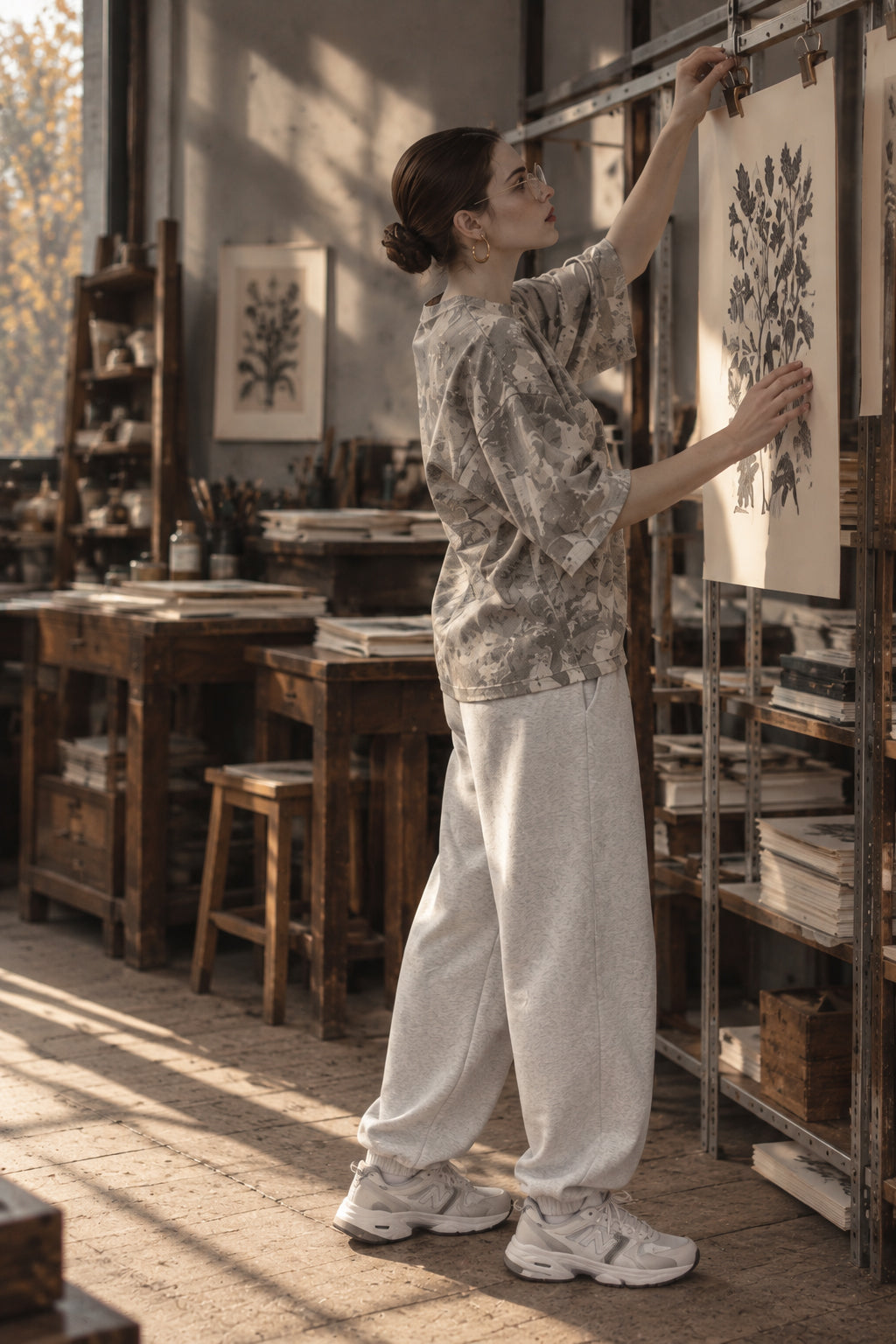 Printed Loose Round Neck T-shirt