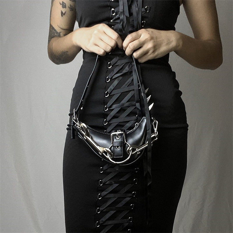 Punk Rivets Gothic Rock Metal Buckles Sparks Crossbody Shoulder Bag Main image