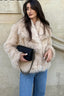 Faux Fur Wide Collar Cropped Plush Coat