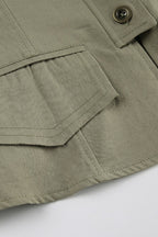 Panel Pocket Stand Collar Jacket