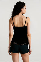 Slim Fit Leopard Beaded Cami Top