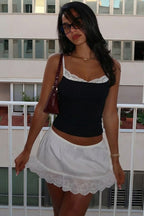 Lace Trim Fitted Cami Top