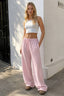 Solid Drawstring Waist Knit Pants