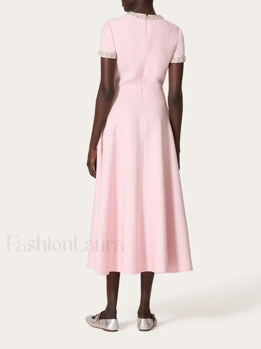 Diamond Bowknot Midi Dress