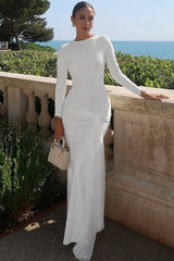 Tie-Waist Bodycon Maxi Work Dress