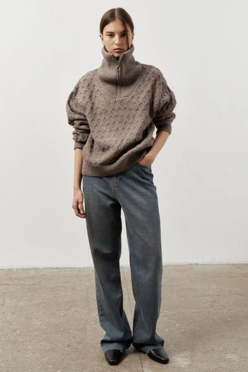 Chunky Knit Half Zip Sweater Secondary image
