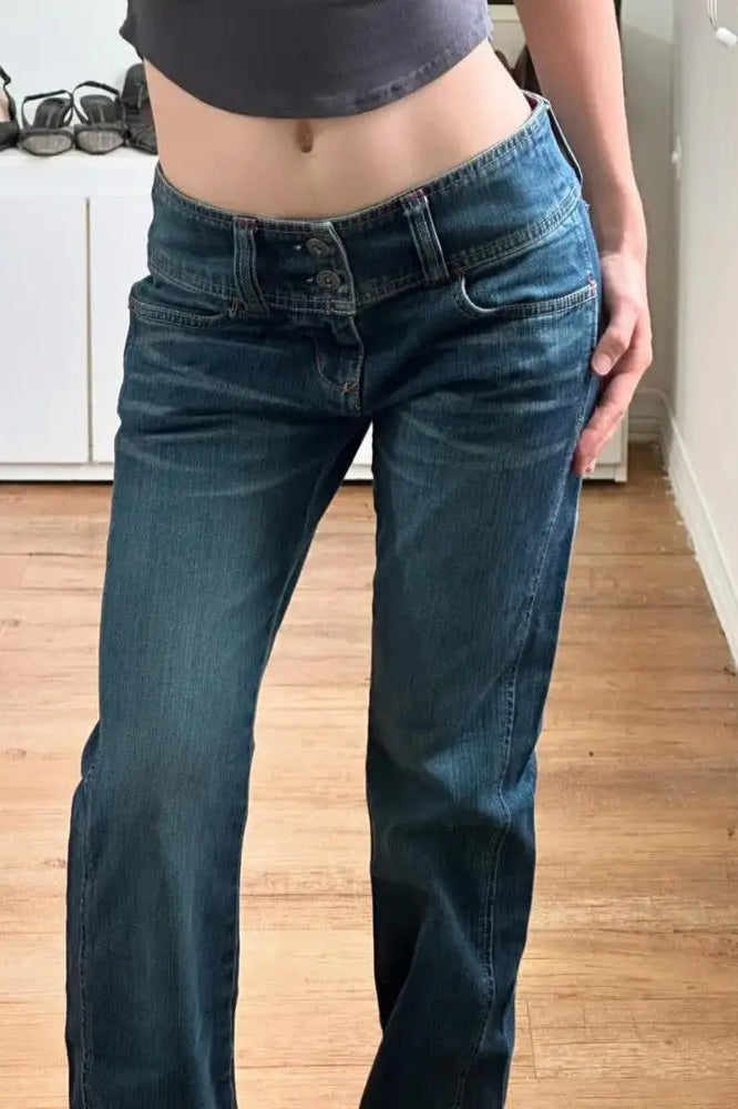 Vintage Low Rise Baggy Denim Jeans Main image