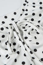 Polka Dot Tie-Front Slip Dress