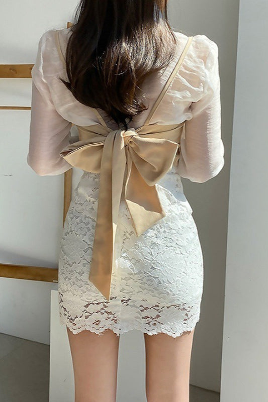 Lace High Waist Bodycon Skirt Secondary image