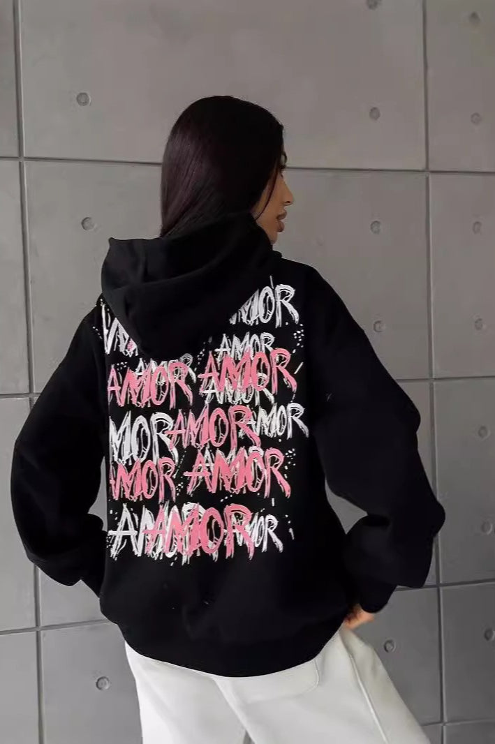 Oversized Letter Print Hoodie Main image