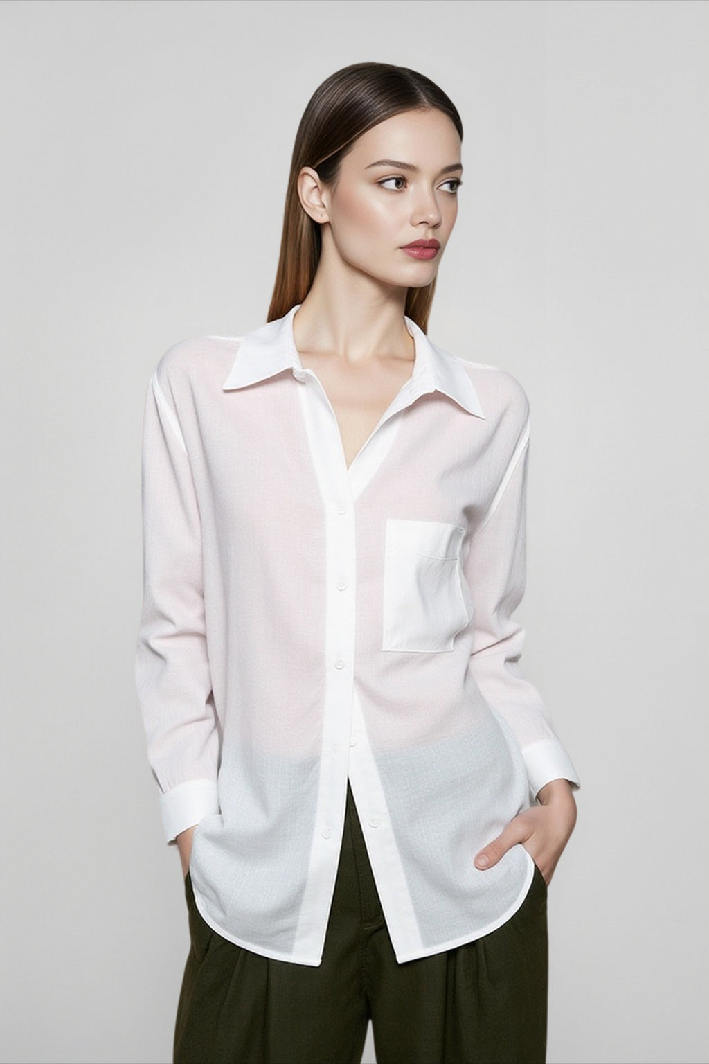 Pure Linen Casual Relaxed Blouse