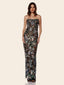 Embroidered Sleeveless Gown Floral Dress