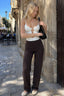 Front Cutout Slim Fit Halter Crop Tank Top