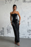 Chic Angel Wing Slim Rhinestone Strapless Formal Dress