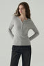 Vintage Structured Henley Long Sleeve Top
