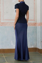 Boucle Top Long Pencil Skirt Two Piece Set
