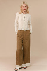 Slim Wool Crop Cardigan