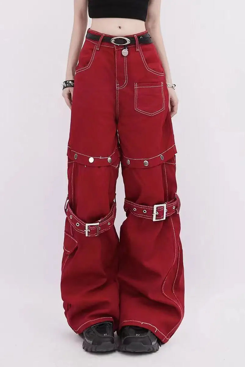 Streetwear Detachable Wide Leg Jeans Secondary image