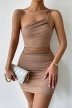 Cutout Layered Cami Backless Bodycon Mini Dress