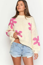Pullover Floral Detail Sweater