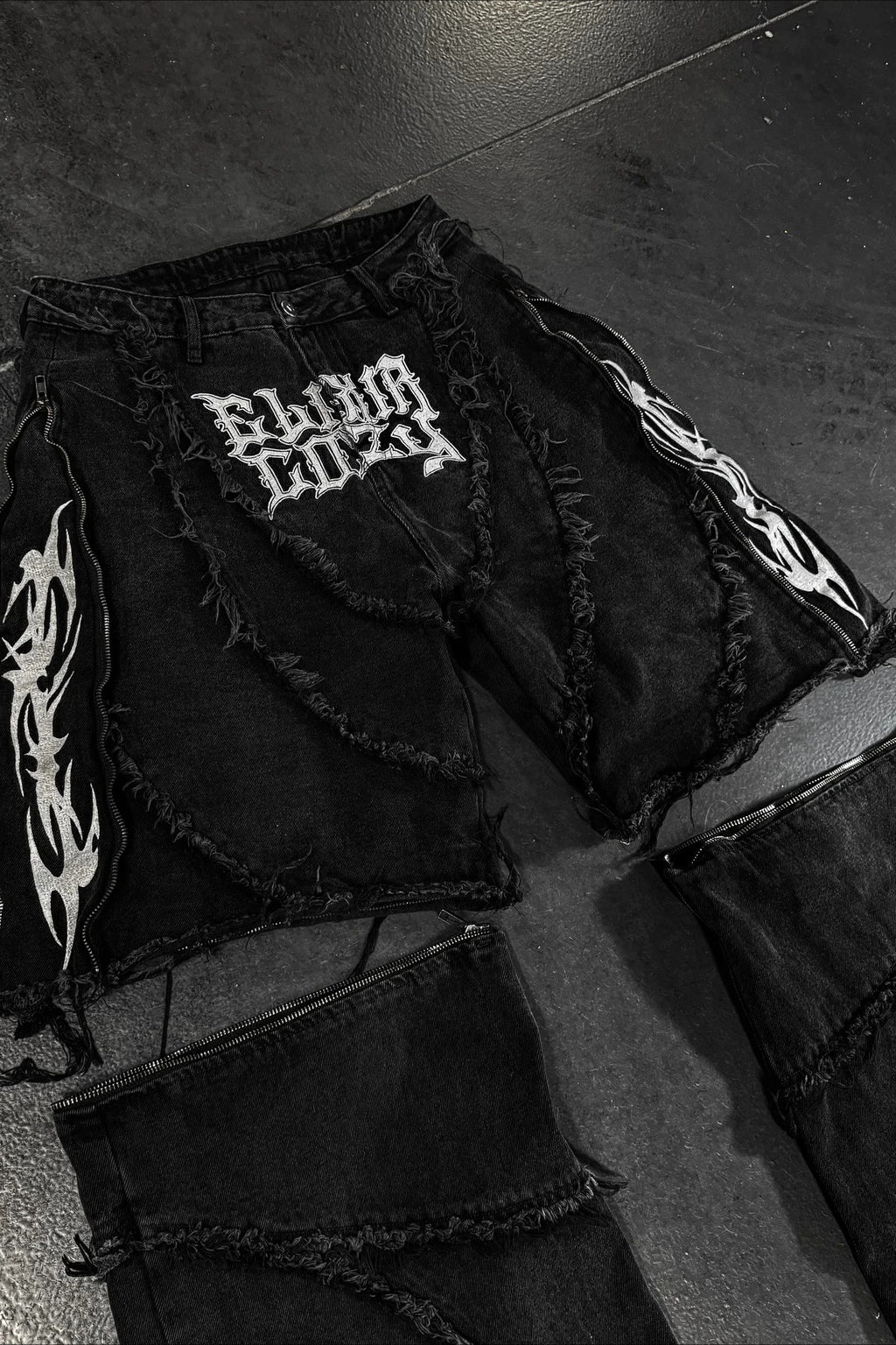 Convertible Zip Off Baggy Denim Jeans