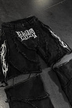 Convertible Zip Off Baggy Denim Jeans