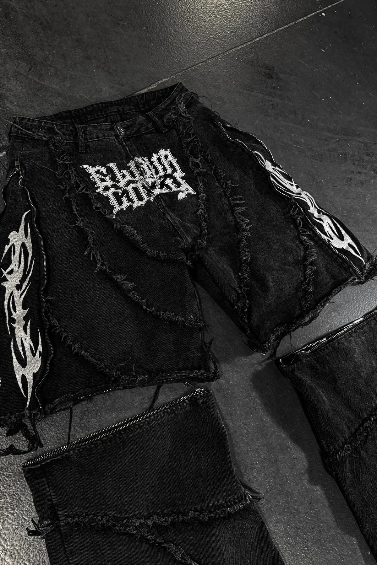 Convertible Zip Off Baggy Denim Jeans