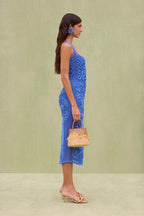 Knit Sleeveless Solid Color Backless Maxi Sweater Dress