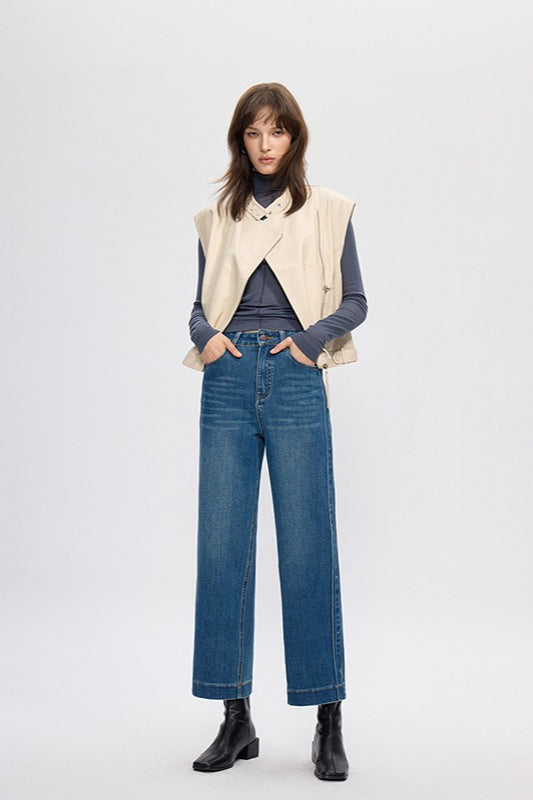 Four Way Stretch Cropped Straight Jeans Secondary image