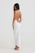 Solid Color Bodycon Slip Party Dress
