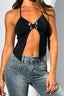 Sexy Halter Neck Sleeveless Slim Fit Crop Top
