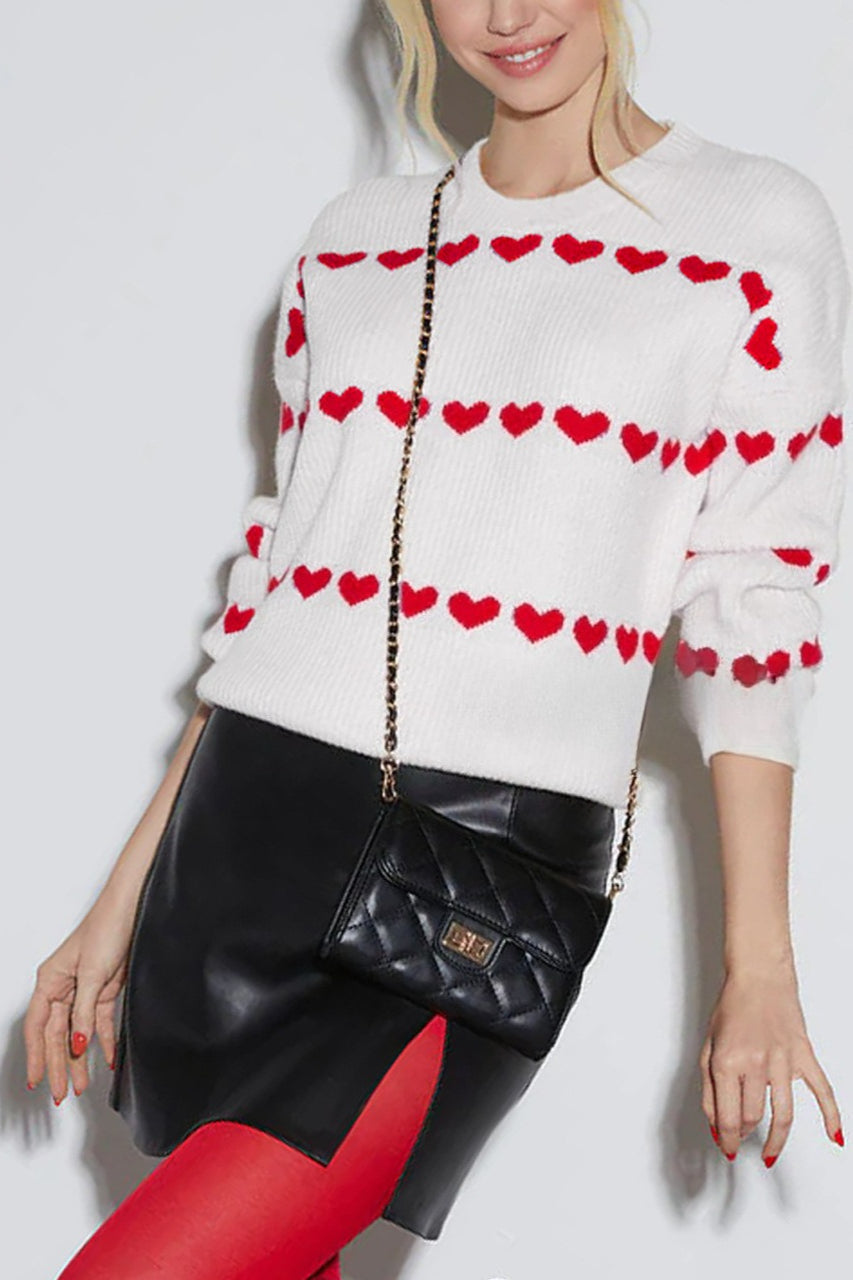 Casual Heart Graphic Knit Sweater Secondary image