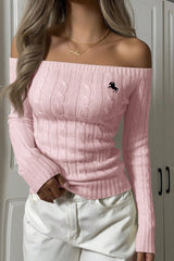 Slim Fit Off Shoulder Sweater