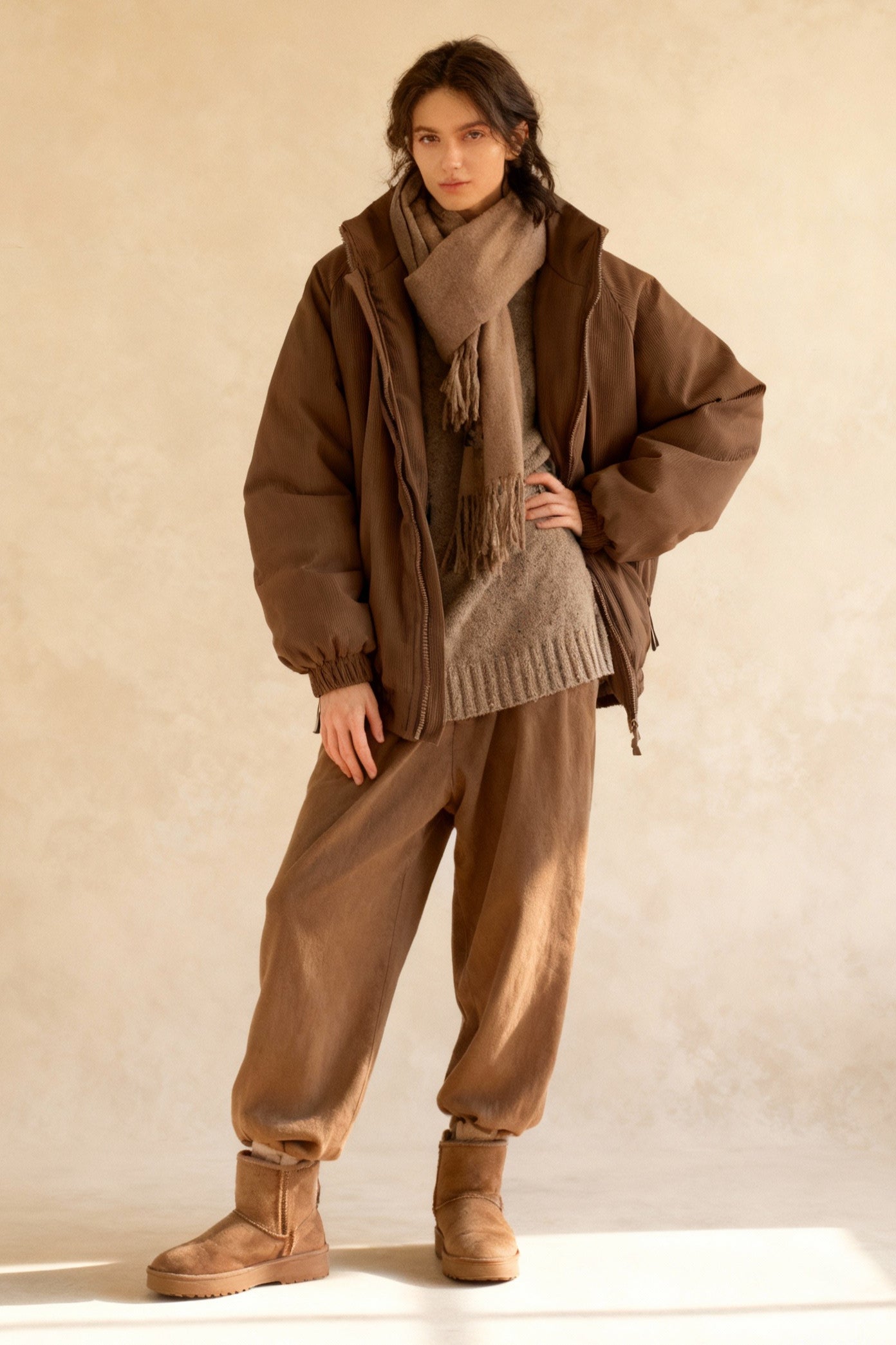 Ribbed High Neck Jacket Main image